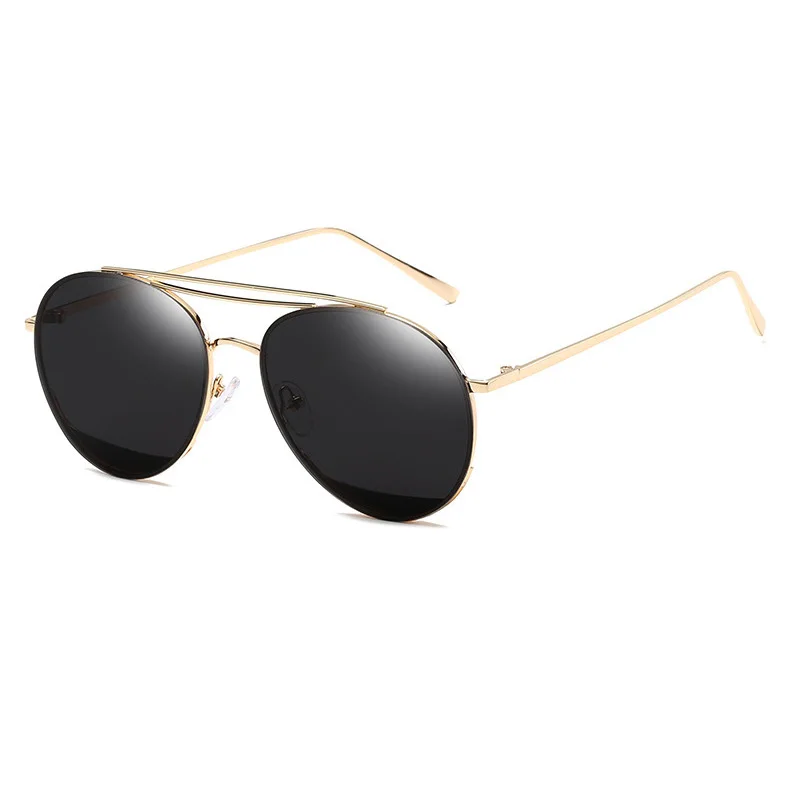 

202801 Superhot Eyewear Fashion Mirrored Sun glasses Classic Men Women Round Metal Double Bridge Sunglasses