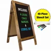 Large Sturdy Handcrafted 40" x 20" Wooden A-Frame Chalkboard Display Stand