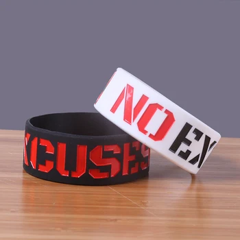 Custom 1 Inch Silicone Bracelets No Minimum Rubber Band Excuse Custom 1 Inch Silicone Bracelets No Minimum Rubber Band Excuse Motivation Cancer Wristband