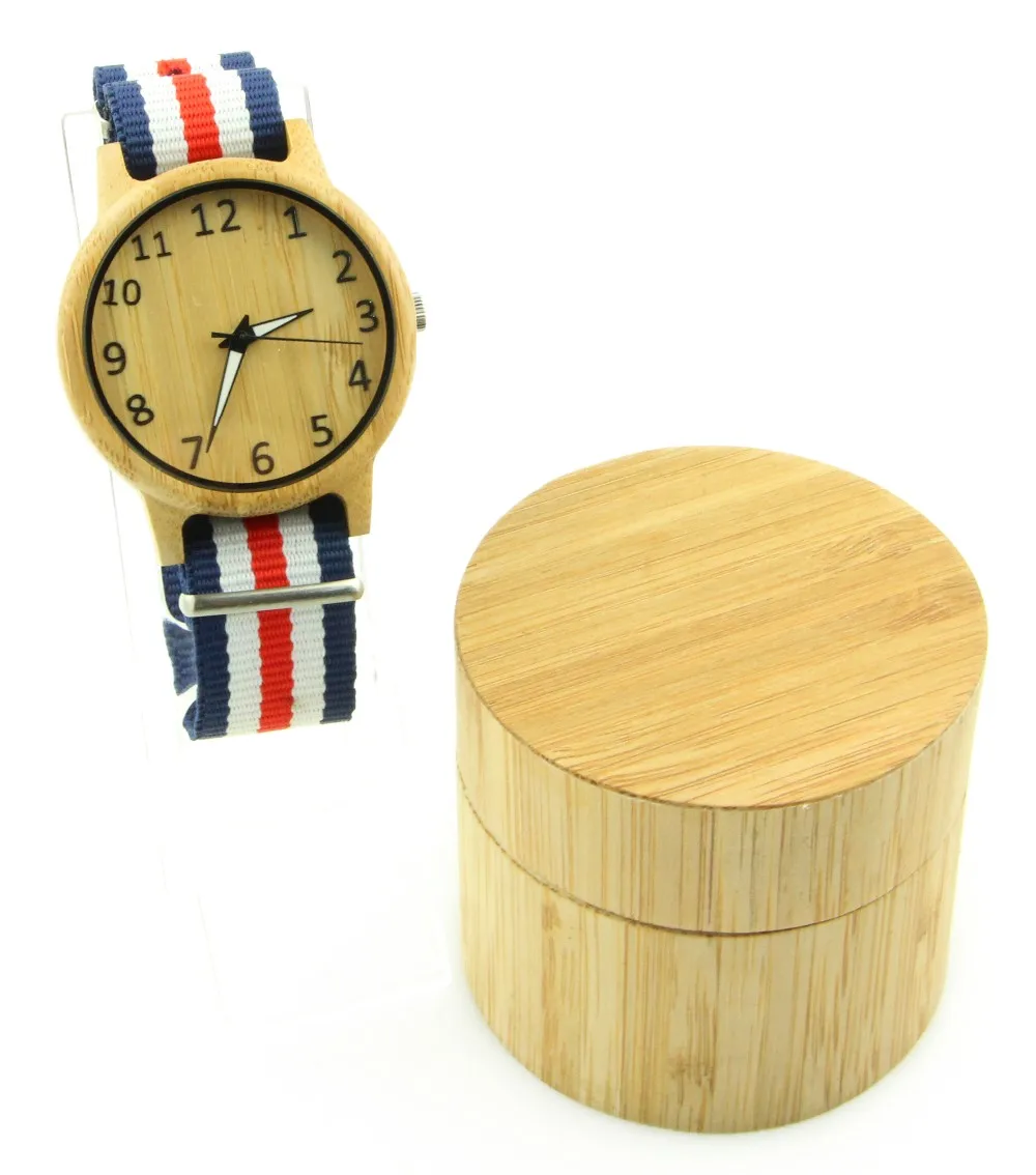 

2019 For Men Handmade Wristwatch Wooden Nylon Watch Strap Nato Men's Wristwatches, Maple/black/red/green/zebra/bamboo