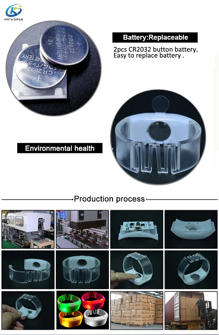 2019 Concert Wedding OEM DMX512 Control Programmable Led Bracelet Wristband