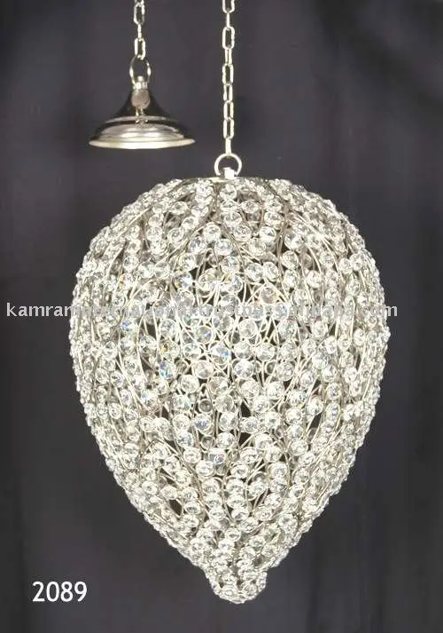 Forma de cono de cristal moderna lámpara de techo para el hogar ... Modernas Lámparas decoración