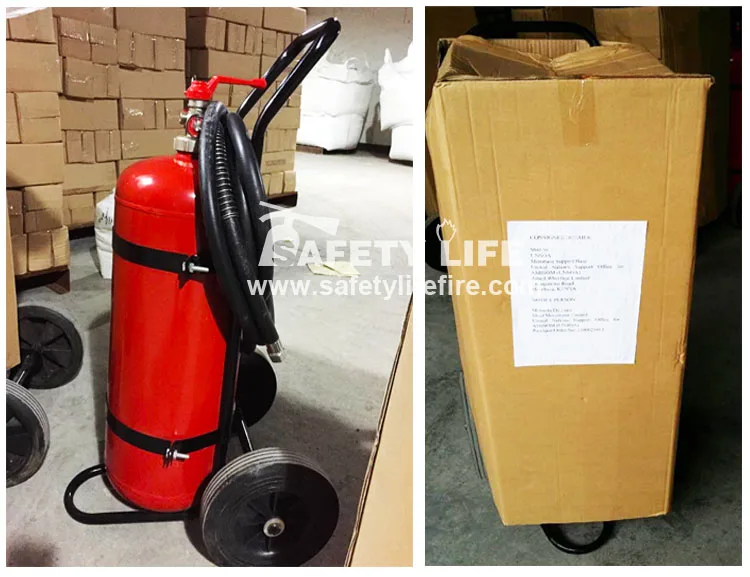 35kg wheeled abc dry powder fire extinguisher/EXTINTOR PQS 25 KILOS/25kg dcp trolley fire extinguisher