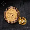 Custom Design Logo Pin Button Made Brass Emblem Metal Badge For Souvenir