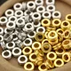 JS1218 Gold silver double disc rondelle spacer Beads,hot bracelet jewelry finding supplies