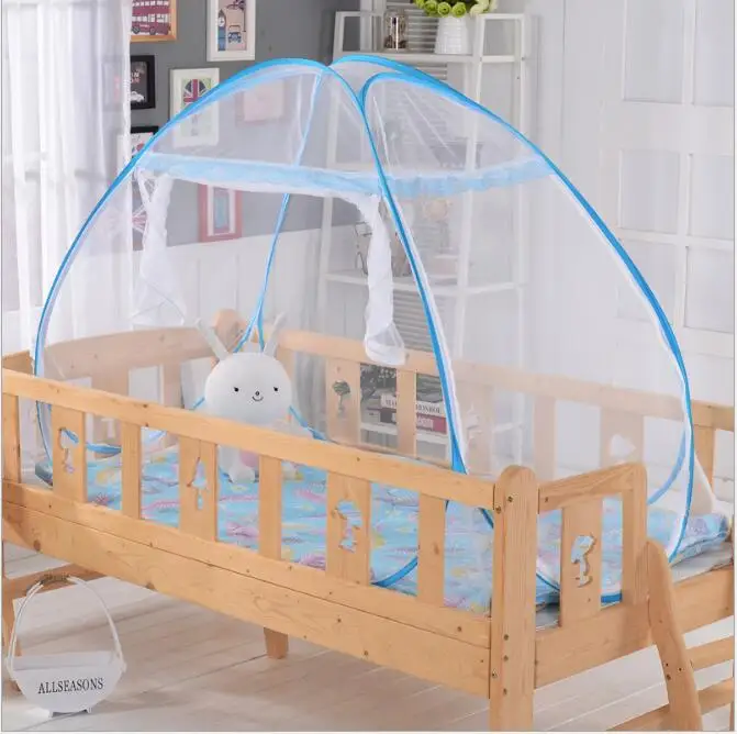 Mosquito Net Baby Crib Tent Safety Net Pop Up Canopy Cover Never