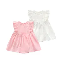 

summer princess Newborn Fashion 100%cotton infant wholesale baby clothes girl dress newborn clothing romper
