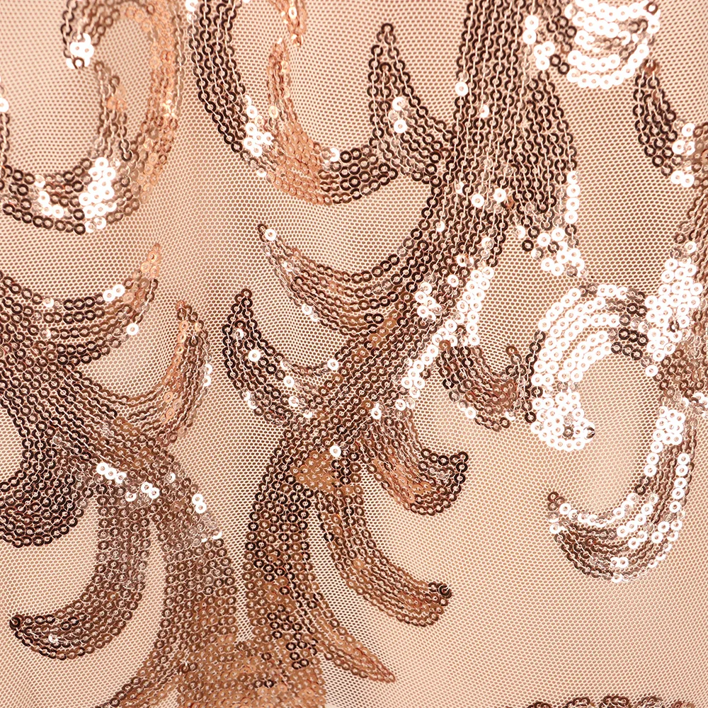 2019 new dresses hot style in Euramerica sexy sequins decoration see-through cardigans lace mesh embroidery long skirt