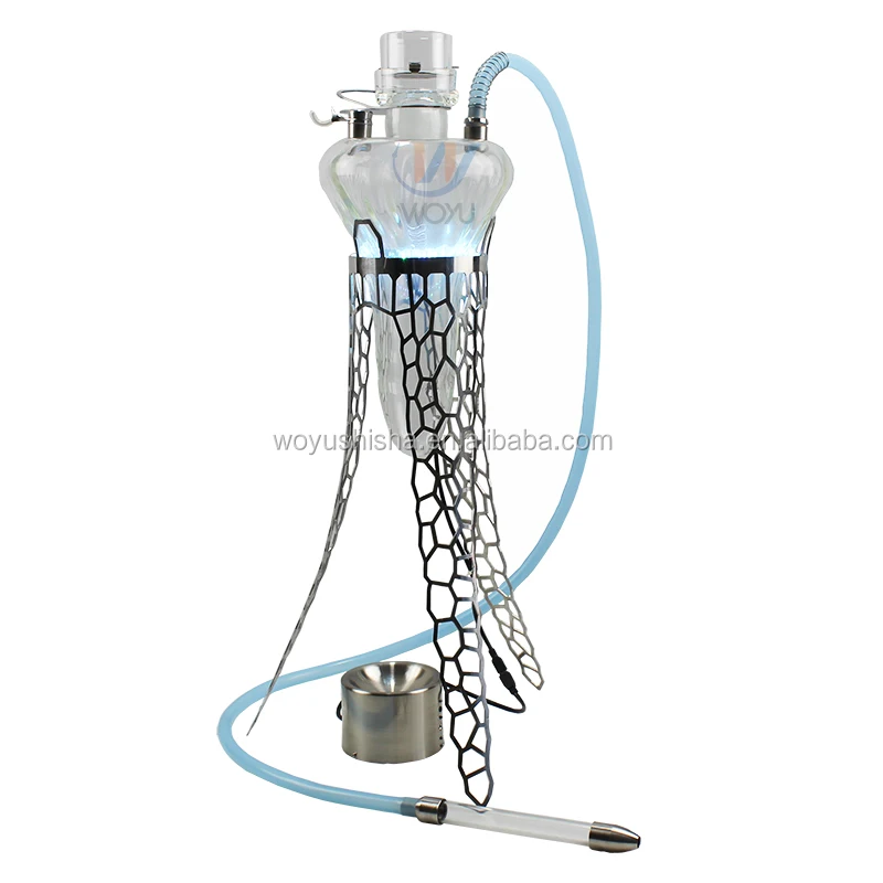 

304 stainless steel led shisha led hookah shisha medusa hookah medusa narguile, White