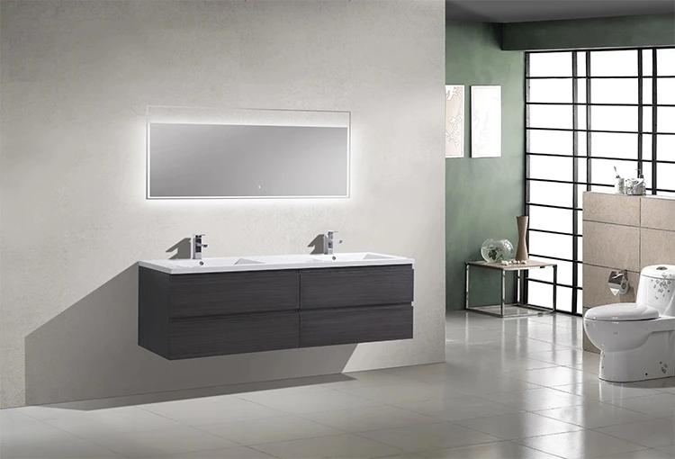 Tocador De Baño Flotante De Melamina Doble A Prueba De Humedad De Gran