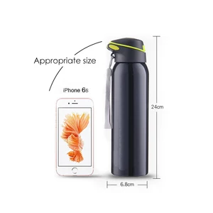 Image of 2019 New Design Custom Logo Vacuum Flask Stainless Steel Metal Sport Water Bottle With Straw