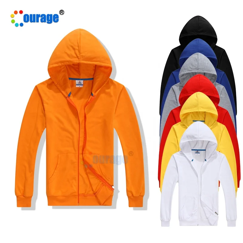 Light weight 360g blank custom printing unisex colorful pre-shrunk 100% cotton hoodie