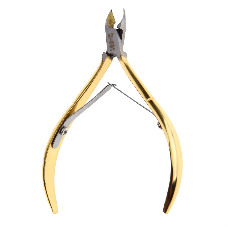 

D-501 factory wholesale cheap professional Stainless Steel Gold Cuticle Nipper nail clipper for nail art practice beginner