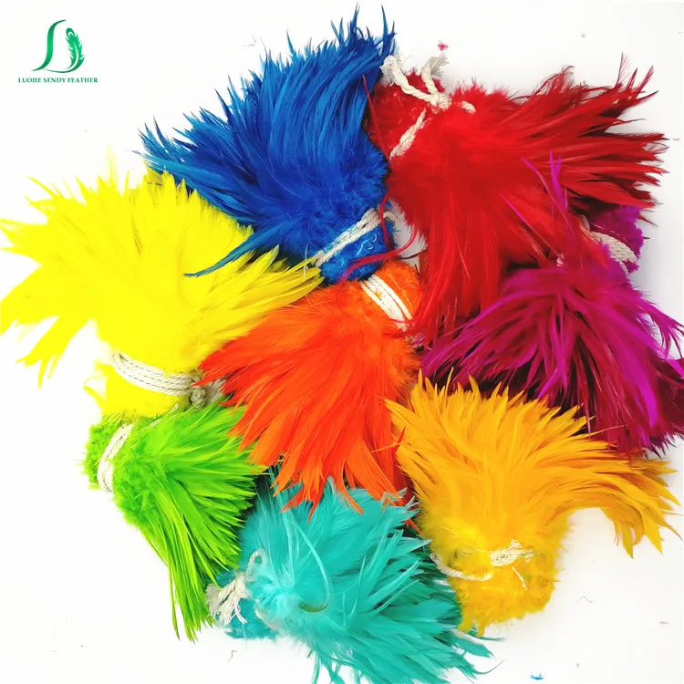 Black Rooster Saddle Strung Feathers US Seller