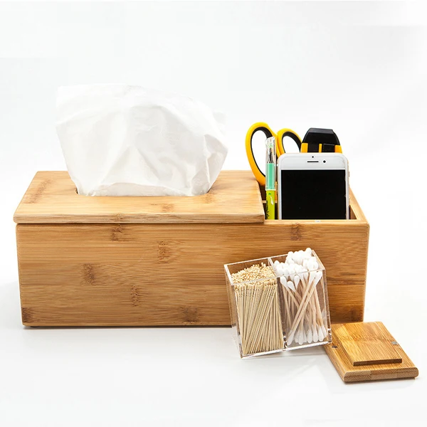 

Custom Bamboo Tissue Box Wooden Tissue Storage Box