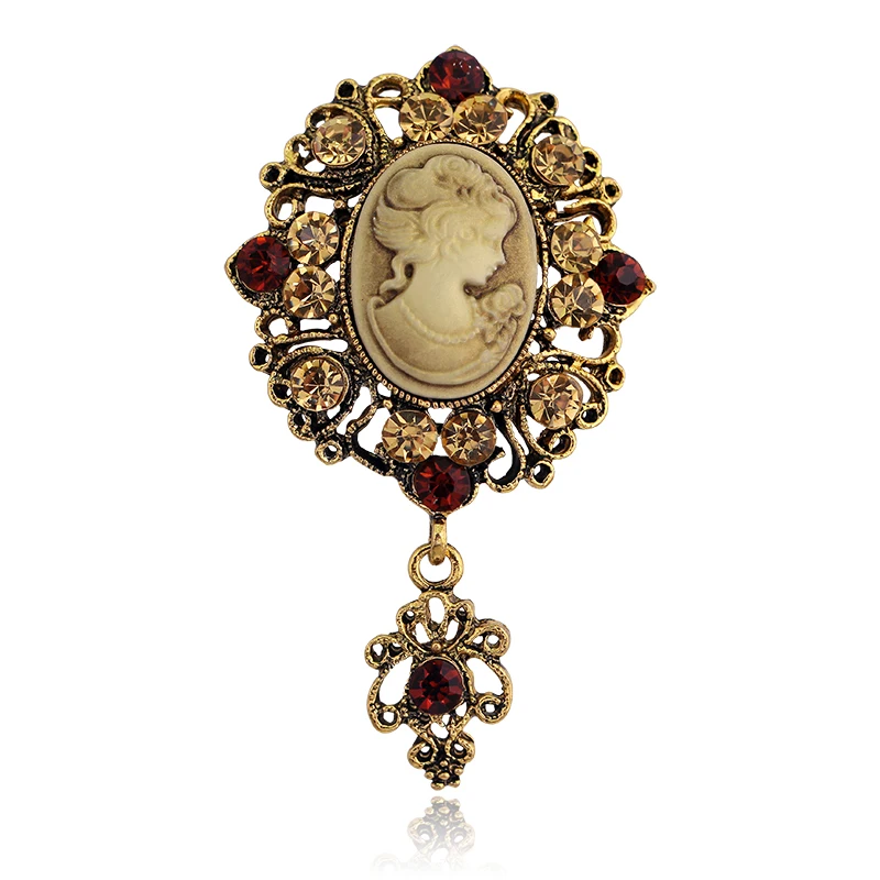 

Vintage Women Resin Rhinestone Brooch Jewelry, Silver/gold