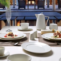 

New Product 2019 Manufacturer Stock Hotel Restaurant Banquet White Porcelain Dinner Set, Dinnerware Sets~