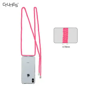 C&T Bling Cute TPU Crossbody Handykette Mobile Cell Phone Case with Detachable Necklace Strap Long Chain For iPhone X XS XR