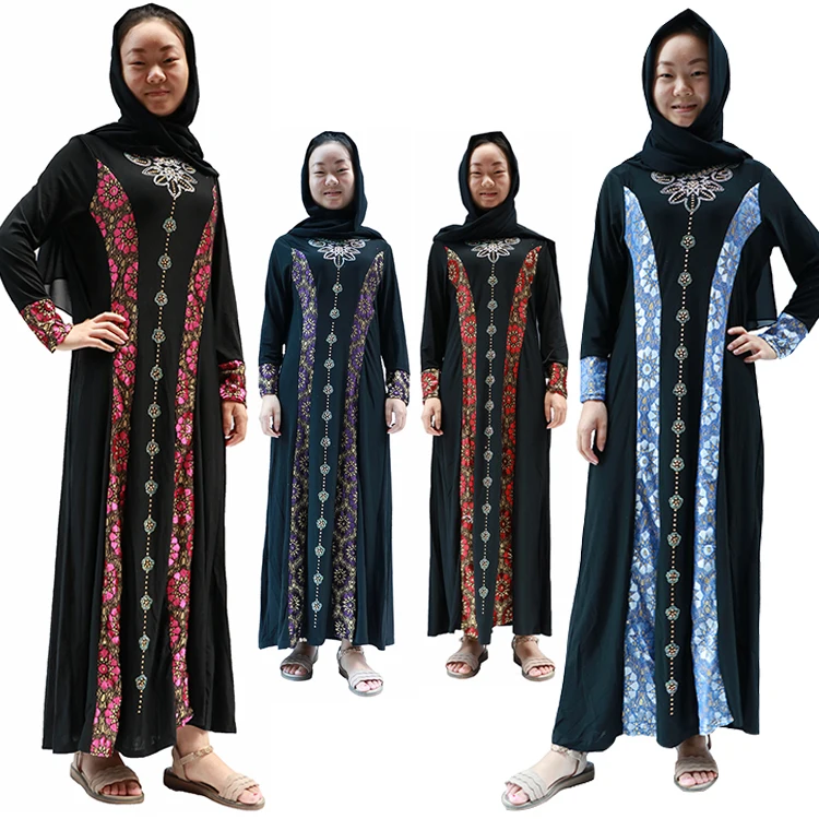 

Wholesale New Design Muslim Kids Abaya Girls 2018, 4 colors