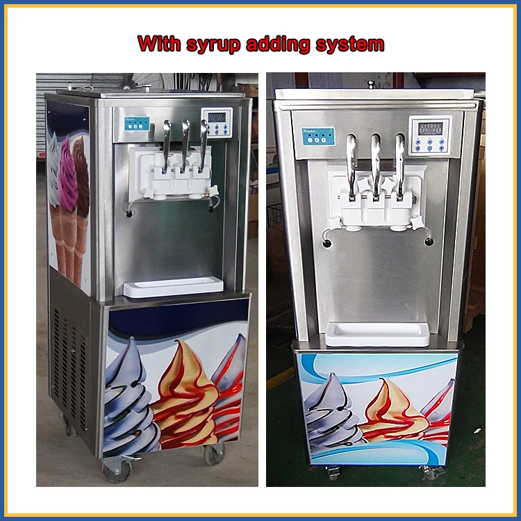 3 Flavor Commercial Soft Ice Cream Making Frozen Yogurt Soft Serve Ice Cream Machine With