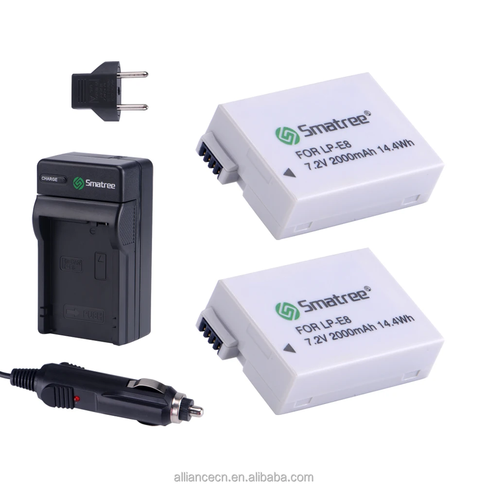 Smatree Battery and Dual Charger for Canon LP-E8 EOS DSLR Cameras Accessories