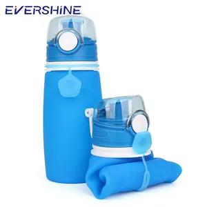 Image of BPA Free Portable Leak proof 550ml food grade travel Collapsible Drinking sports bottledjoy silicone foldable water bottle