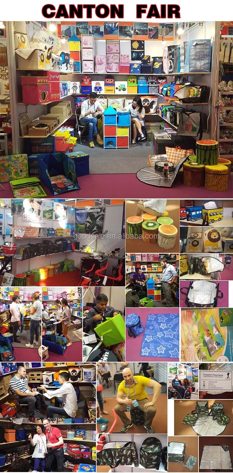 De Tela Plegable De Almacenamiento De Caja De Ascensor-tapa Dual Ojales