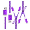 40CM Combo 2 In 1Data Cable Micro USB Data Cables Zipper Design