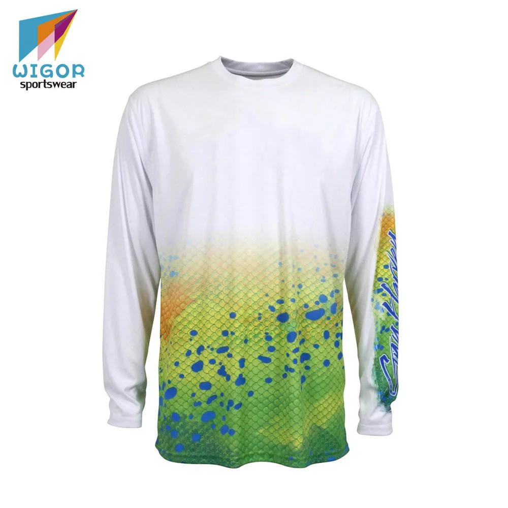 2019 Hot Sale Dye Sublimation Printing Custom Blank Fishing Shirt