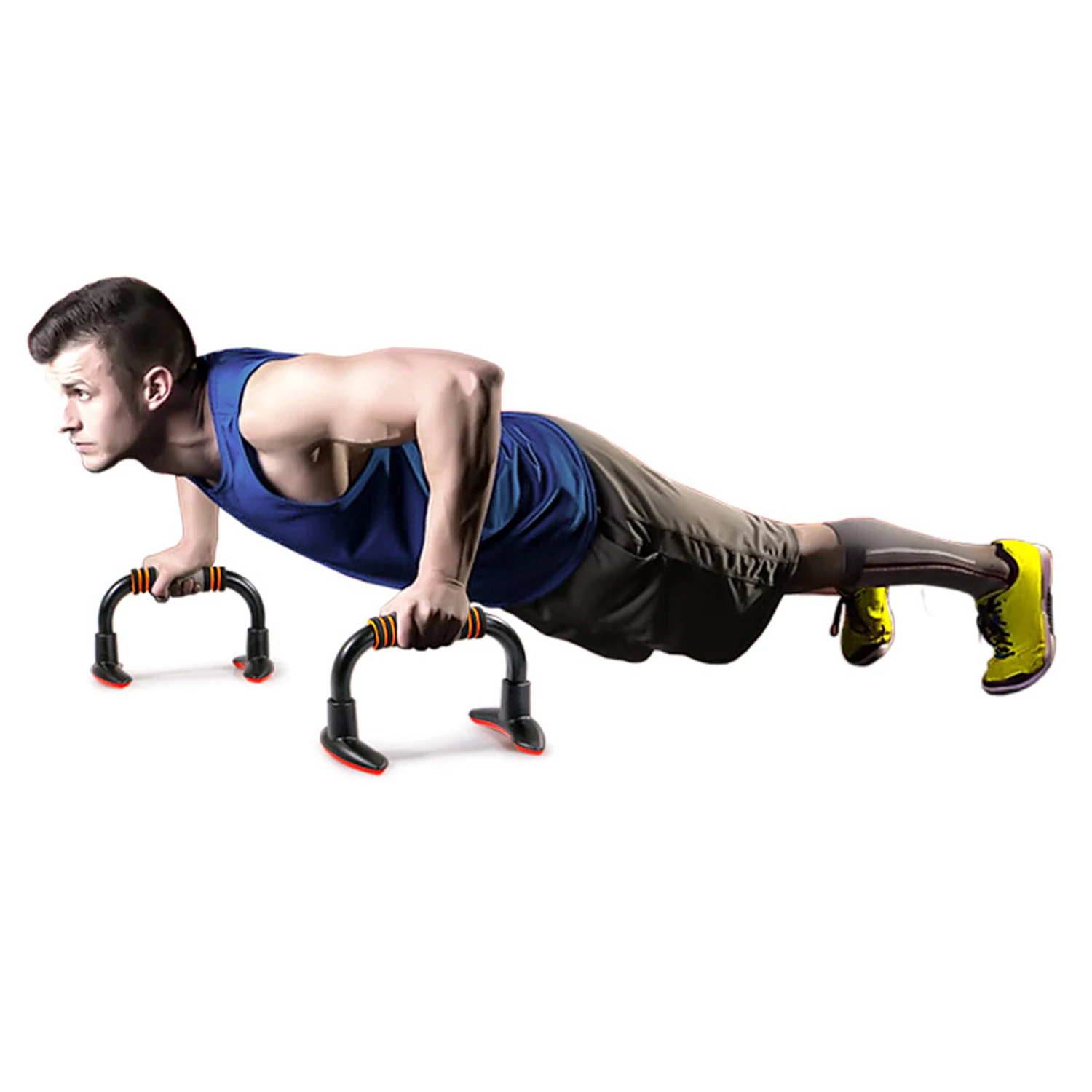 Chromed Push Up Bar With Foam Handle Home Use Arm Training Pull Up Bar