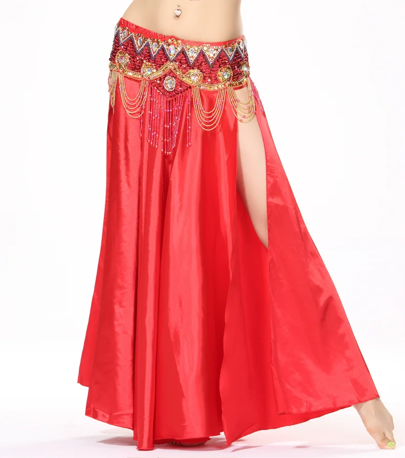 Women Sexy Side Slit Belly Dance Satin Skirt 11 Colors Buy Cheap Belly Dance Skirtswomen