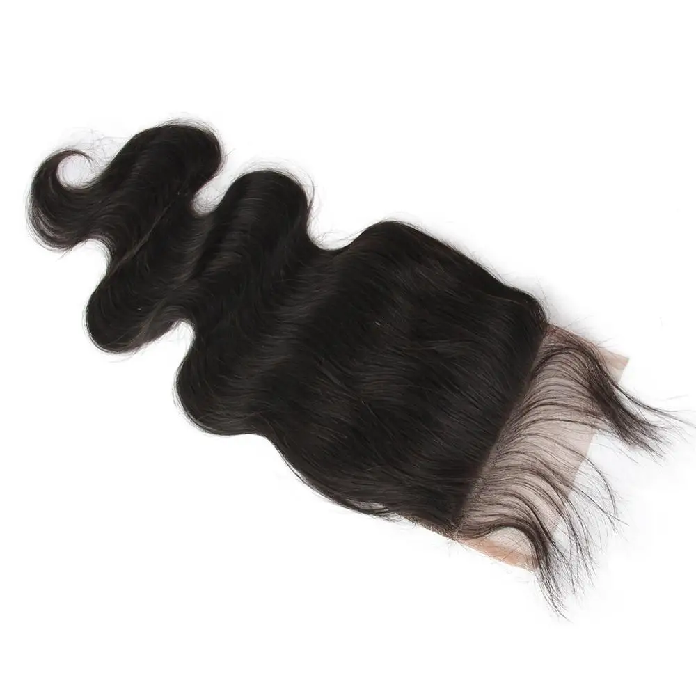 

4*4 3.5*4 5*5 Virgin Brazilian Hair Lace closure bleached knots body wave lace closure in large stock