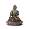 antique lead-zinc alloy religion Sitting Buddha statues