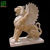 Travertine Lion Stone Statue For Sale