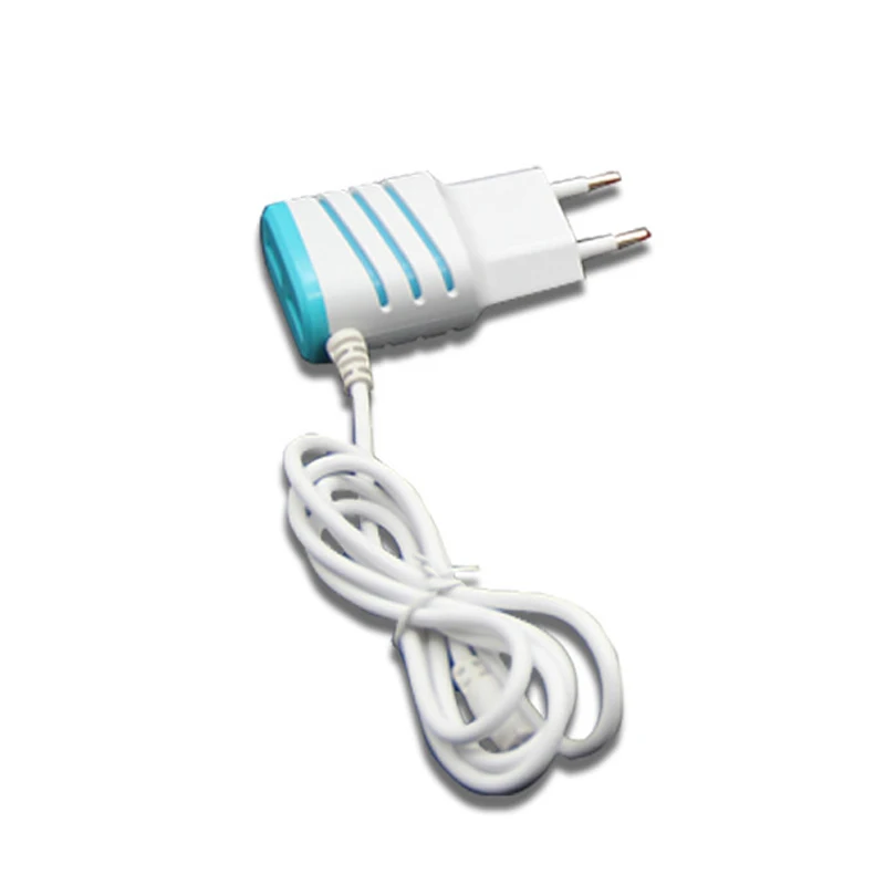 

Universal Travel EU Plug Dual USB Phone Wall Charger With Micro USB Cable For Mobile Phone Charger, Blue orange red