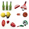 Customized USB 2.0 Sports Ball 3D PVC USB Flash Drive Rubber USB Memory Stick for Gifts