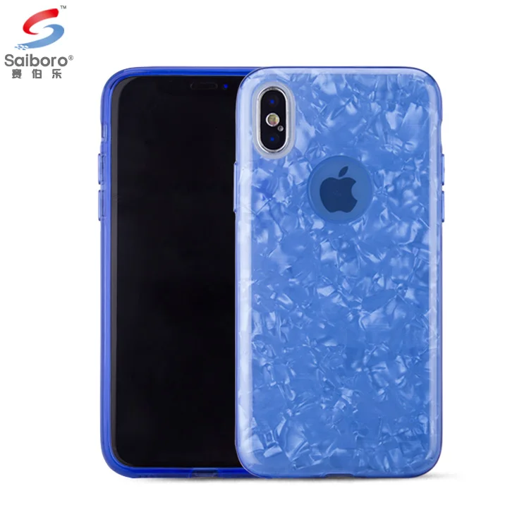 

Saiboro 3 in 1 shell design glitter bling protective phone case cover for apple iphone x 10, 6 colors