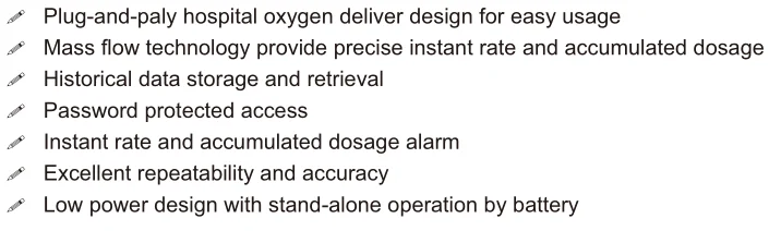 in line compressed air flow meter cfm MF5806 series oxygen flow meter