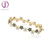 925 sterling silver kids cute soft enamel flower jewelry bangle