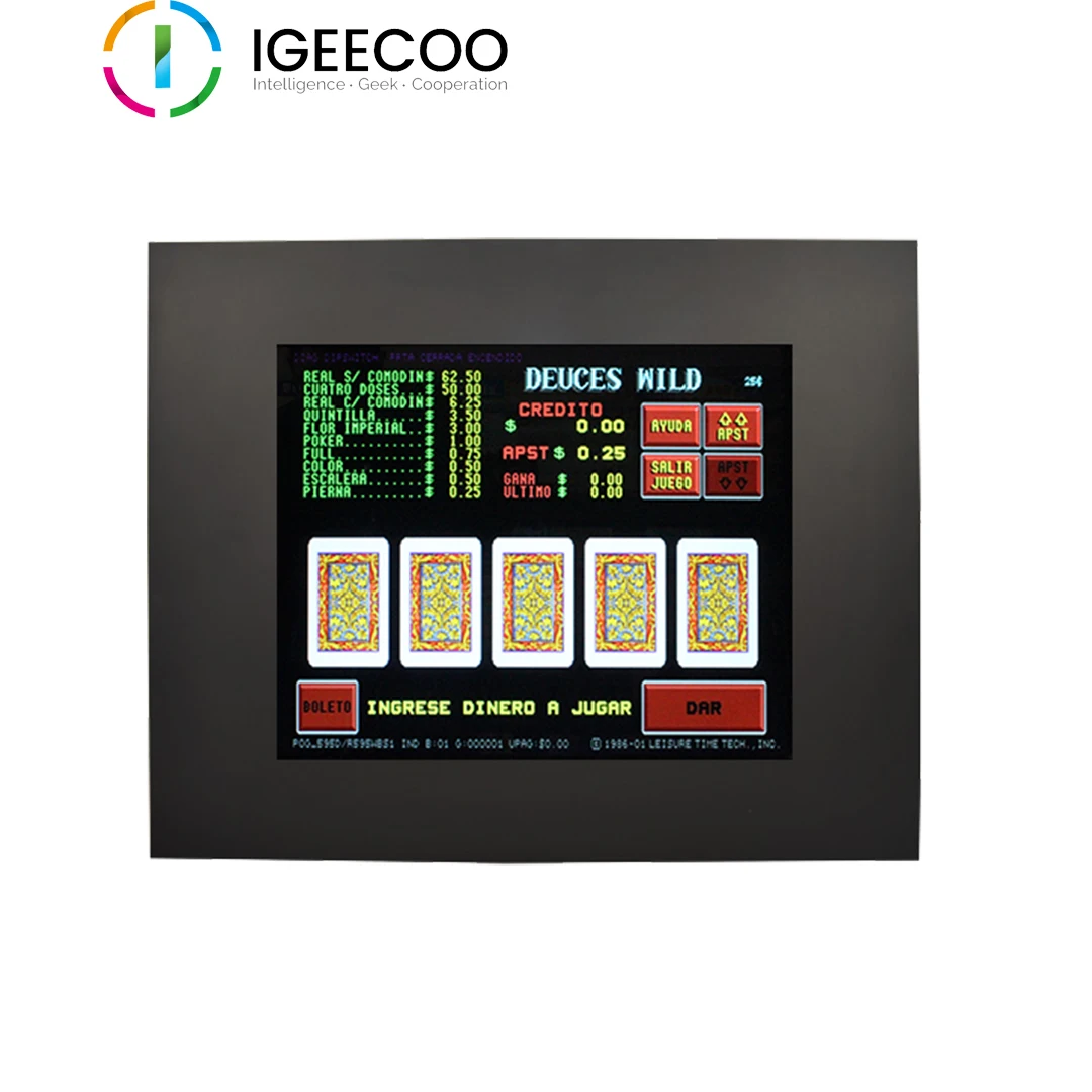 IR touch 19'' metal bezel pot o gold touch screen monitor with vga/rs232 input from IGEECOO
