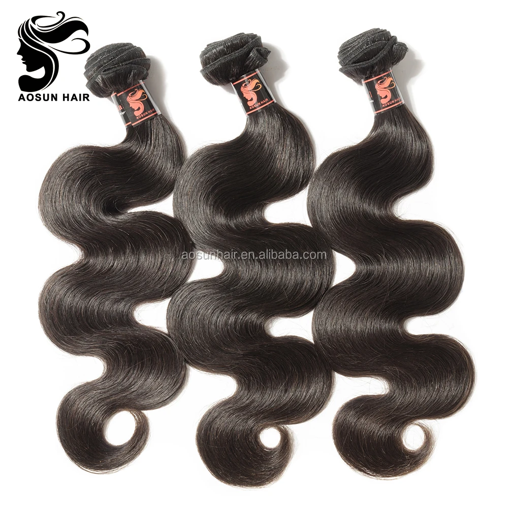 

Aosun Hair Wholesale 100% Raw Human Hair Top Malaysian Virgin Hair, Natural color;can be dyed or bleached