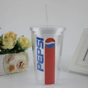 pepsi cup with straw