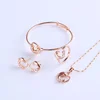 61455 Wholesale China dolphin Shapes rose gold color Jewelry Set for Women