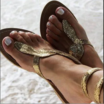 

2019 New Arrive Snake Women Summer Shoes sandals Crystal Around Women Gladiator Sandal women Boots 35-43, As shown