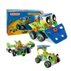 New intelligence build play plastic 3d models toy car assembly building block