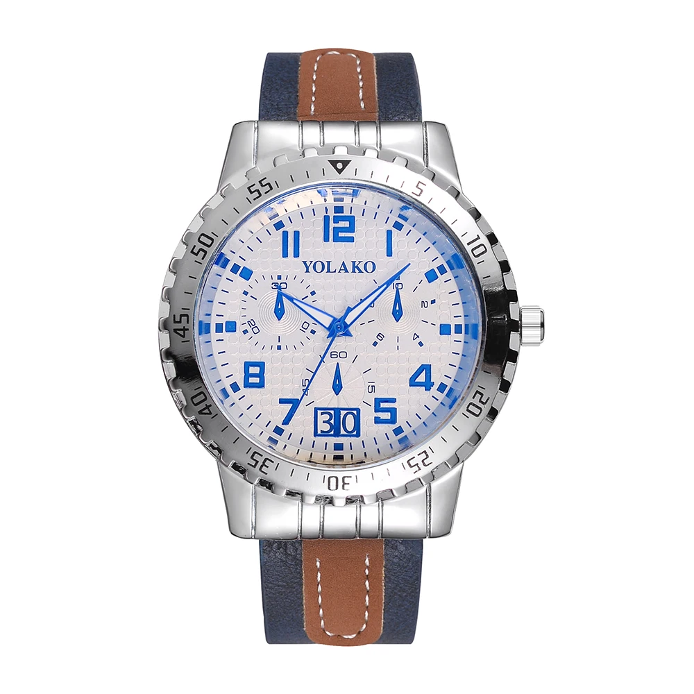 

New arrvial wholesale customized fashion men gift luxury Leather Band Analog Wrist quartz watches