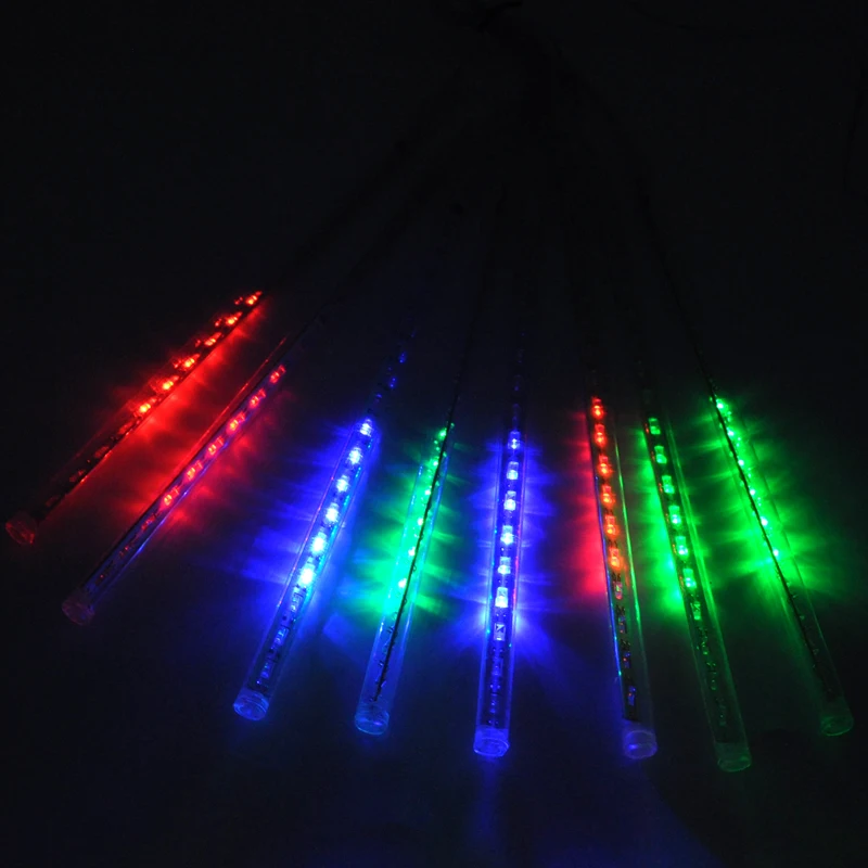 30cm 144 LED solar Meteor Shower Rain Tubes stalactute Led Light Lamp Christmas Romantic for Valentine Wedding Decoration