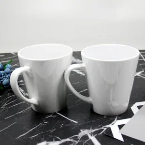 Image of 12oz White Cone Mug 9.2 x 10 cm Sublimation Ceramic Coffee Mug for Sublimation Printing