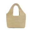 Large capacity summer beach market shopper straw woven raffia tote bags