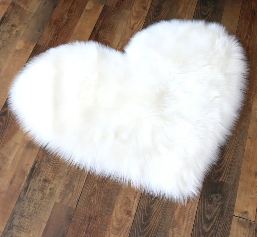 Best Selling Fluffy White Color Washable Nonslip Mat Faux Fur Bath Rug